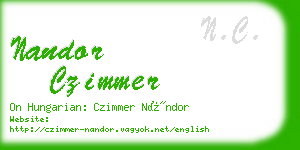 nandor czimmer business card